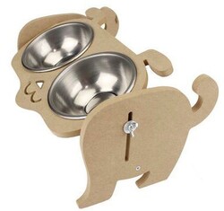 Markamama Ahşap Kedi Mama Kabı Large - 3