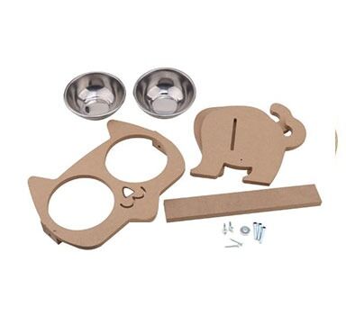 Markamama Ahşap Kedi Mama Kabı Large - 1