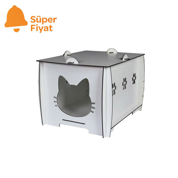 Markamama Beyaz Kedi Evi - 1
