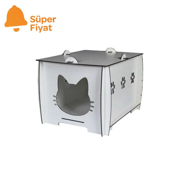 Markamama Beyaz Kedi Evi - 1