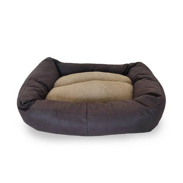 Tigres Kedi Köpek Yatağı Kare Kahverengi - 1