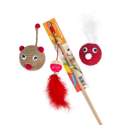 Markamama Kedi Oyuncağı Seti- Kırmızı - 2
