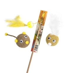 Markamama Kedi Oyuncağı Seti-Sarı - 2