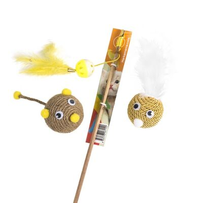 Markamama Kedi Oyuncağı Seti-Sarı - 2