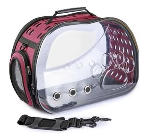 Markamama Pati Desenli Şeffaf Kedi Köpek Taşıma Çantası 42 x 26 x 35 CM