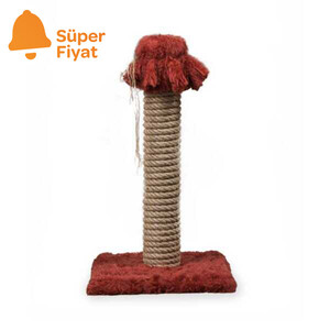 Markamama Kedi Tırmalama Tahtası Peluş Bordo