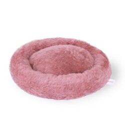 Markamama Peluş Tüylü Kedi Yatağı Pembe