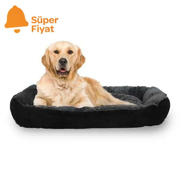 Markamama Peluş Tüylü Köpek Yatağı L 90x70 CM - 1