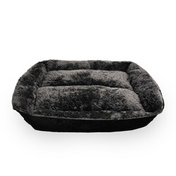 Tigres Peluş Tüylü Köpek Yatağı XL 115x90 CM - 4
