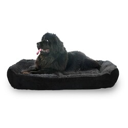 Tigres Peluş Tüylü Köpek Yatağı XL 115x90 CM - 2