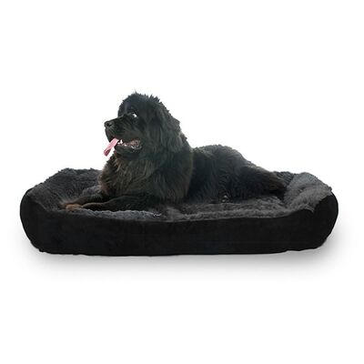 Tigres Peluş Tüylü Köpek Yatağı XL 115x90 CM - 2