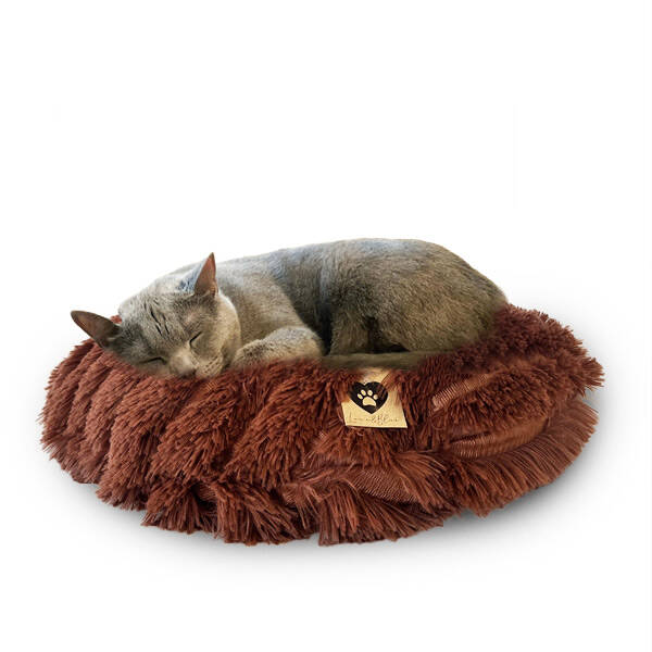 Tigres Puffy Çinçila Simit Şeklinde Kedi ve Köpek Yatağı 50 Cm - 3
