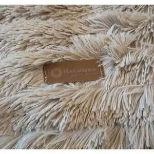 Markamama Pufo Kedi Köpek Yatağı Bej Şeritli 60x60 - 2