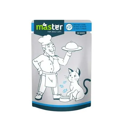 Master Balıklı Pouch Kedi Konserve Maması 80 Gr - 1