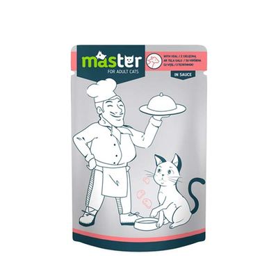 Master Dana Etli Pouch Kedi Yaş Maması Maması 80 Gr - 1
