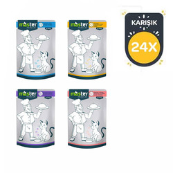 Master Karışık Pouch Kedi Yaş Maması Maması 80 Gr x 24 Adet