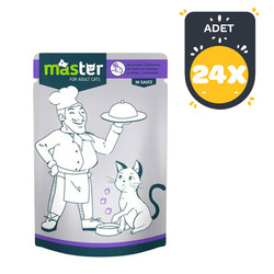 Master Tavşan Etli Pouch Kedi Yaş Maması Maması 80 Gr x 24 lü
