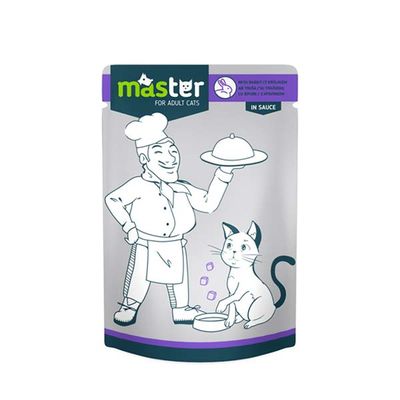 Master Tavşan Etli Pouch Kedi Yaş Maması Maması 80 Gr - 1