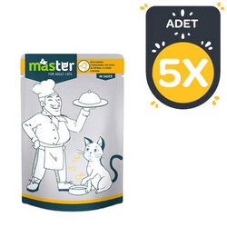 Master Tavuk Etli Pouch Kedi Yaş Maması Maması 80 Gr x 5 Adet
