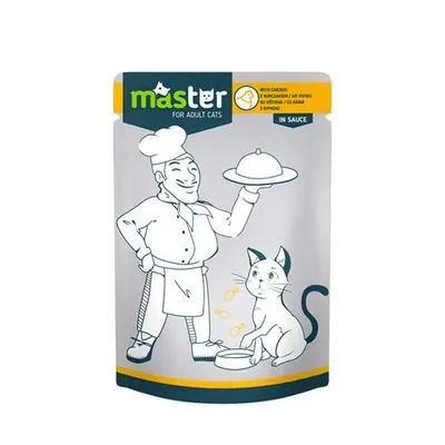 Master Tavuk Etli Pouch Kedi Konserve Maması 80 Gr - 1