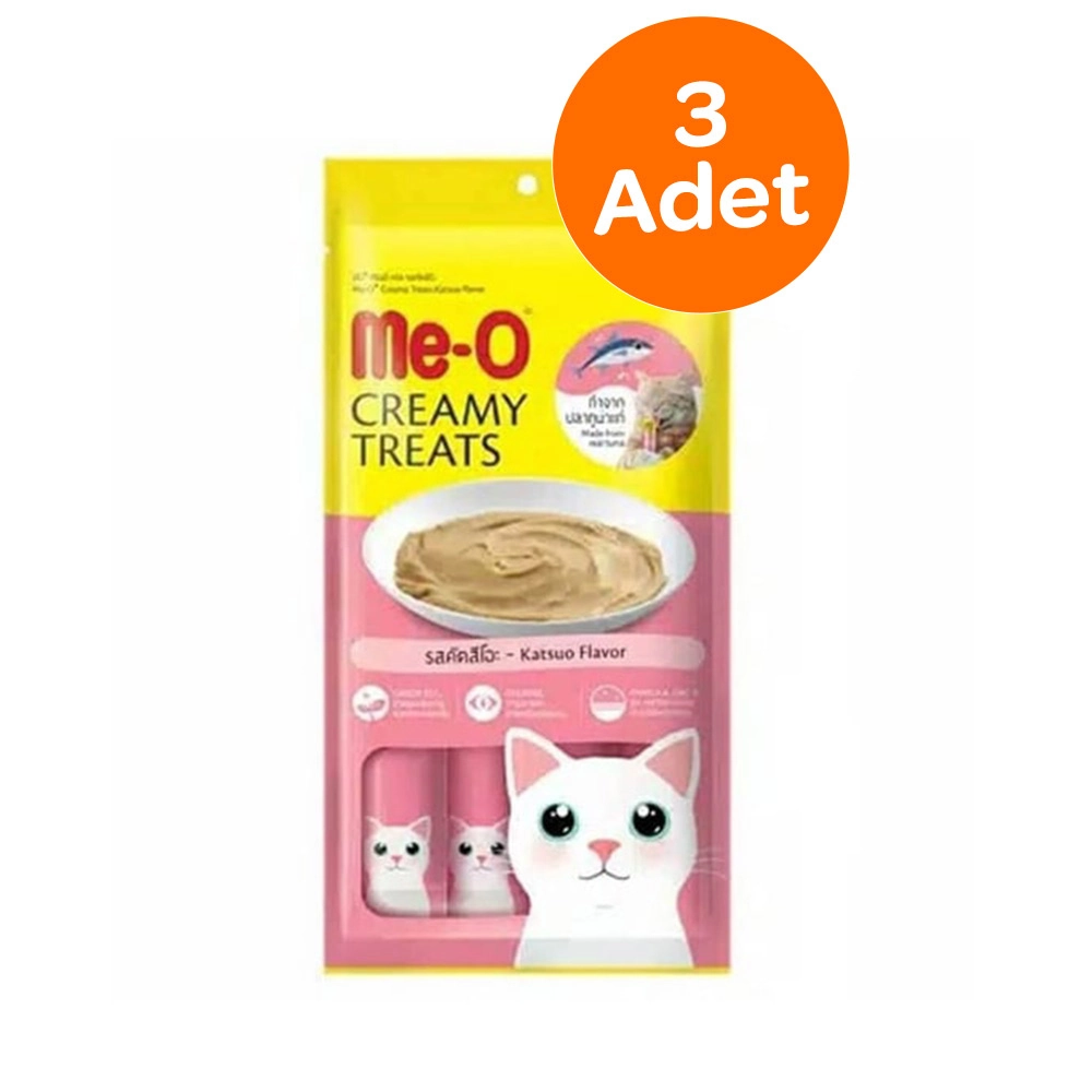 Me-O Creamy Çizgili Orkinos Balığı Kedi Ödülü  4*15 Gr (3 Adet) - 1