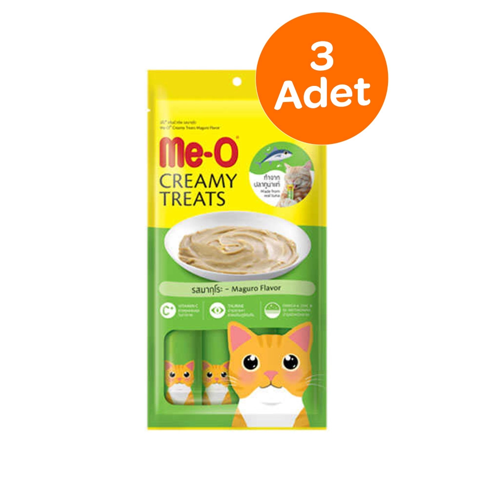Me-O Creamy Mavi Yüzgeçli Orkinoslu Balıklı Kedi Ödül Maması 15 Gr x 4 ( 3 Adet) - 1