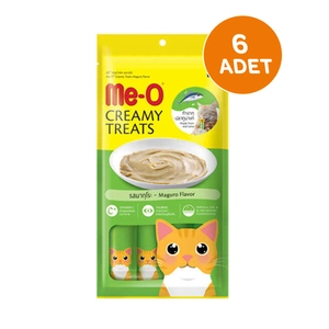 Me-O Creamy Mavi Yüzgeçli Orkinoslu Balıklı Kedi Ödül Maması 15 Gr x 4 (6 Adet)