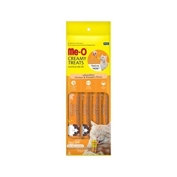 Me-O CreamyTreats Tavuklu Bal Kabaklı Jel Mama 15gr x 4 adet - 2