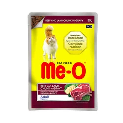 Me-O Dana Ve Kuzu Eti Kedi Yaş Maması 80 Gr