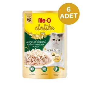 Me-O Delıte Senıor 7+ Ton Balığı İle Tavuk Yaşmama 70 Gr x 6 Adet