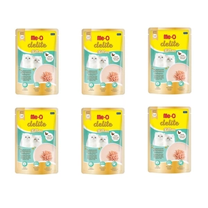 Me-O Delıte Yavru Kedi Tavuk Püresi Keci Sütü İle Somon Balığı 70 Gr x 6 Adet