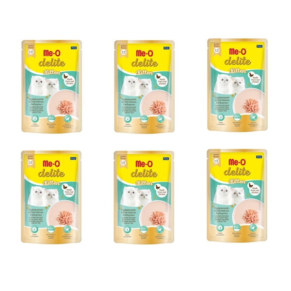 Me-O Delıte Yavru Kedi Tavuk Püresi Keci Sütü İle Somon Balığı 70 Gr x 6 Adet - 2