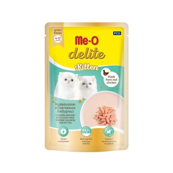 Me-O Delıte Yavru Kedi Tavuk Püresi Keci Sütü İle Somon Balığı 70gr - 2