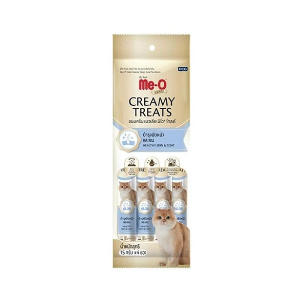 Me-O Gold Creamy Treats Ton Balığı İlave Bıotın 4x15gr - 1