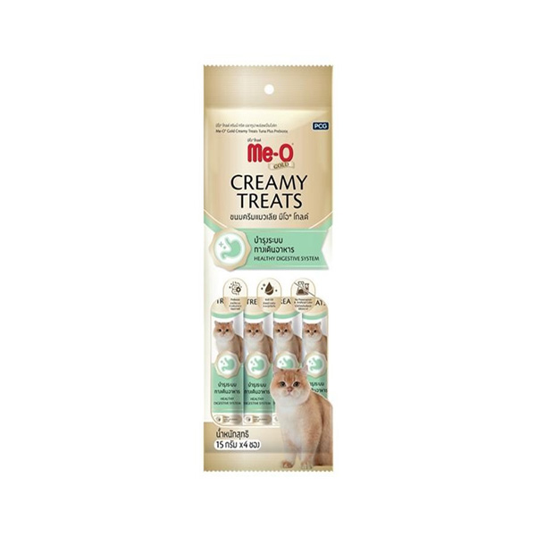 Me-O Gold Creamy Treats Ton Balığı İlave Prebiotic 4x15gr - 1