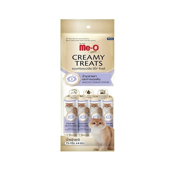 Me-O Gold Creamy Treats Ton Balığı İlave Taurın 4x15gr - 1