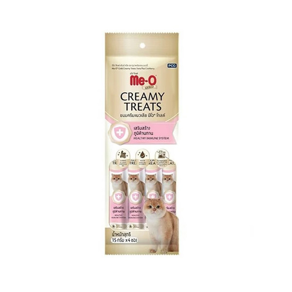 Me-O Gold Creamy Treats Ton Balığı İlave Turna Yemişi 4x15gr - 1