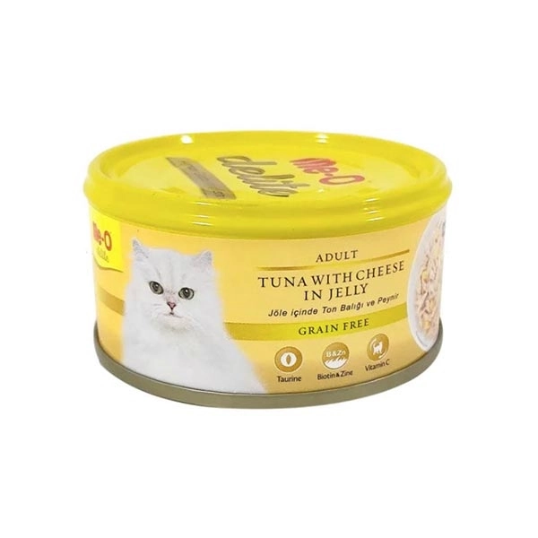 Me-O Jöle İçinde Ton Balıklı ve Peynirli Tahılsız Kedi Konservesi 80 GR - 1