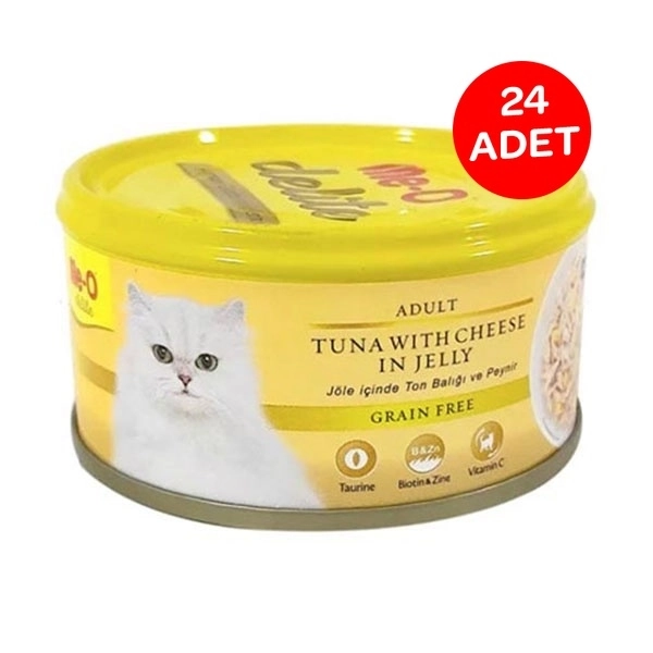 Me-O Jöle İçinde Ton Balıklı ve Peynirli Tahılsız Kedi Konservesi 80 GR x 24 Adet - 2