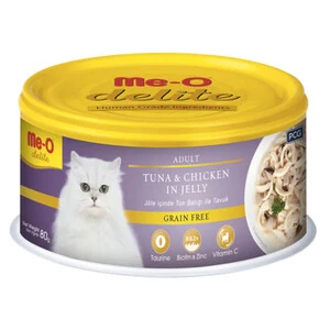 Me-O Jöle İçinde Ton Balıklı ve Tavuklu Tahılsız Kedi Konservesi 80 GR - 2