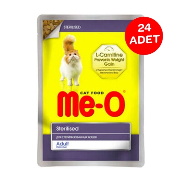 Me-O Kısırlaştırılmış Kedi Yaş Maması 80 Gr X 24 Adet - 1