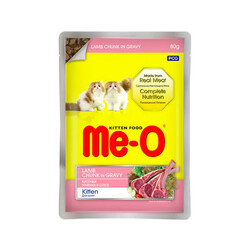 Me-O Kuzu Etli Yavru Kedi Yaş Maması  80 Gr