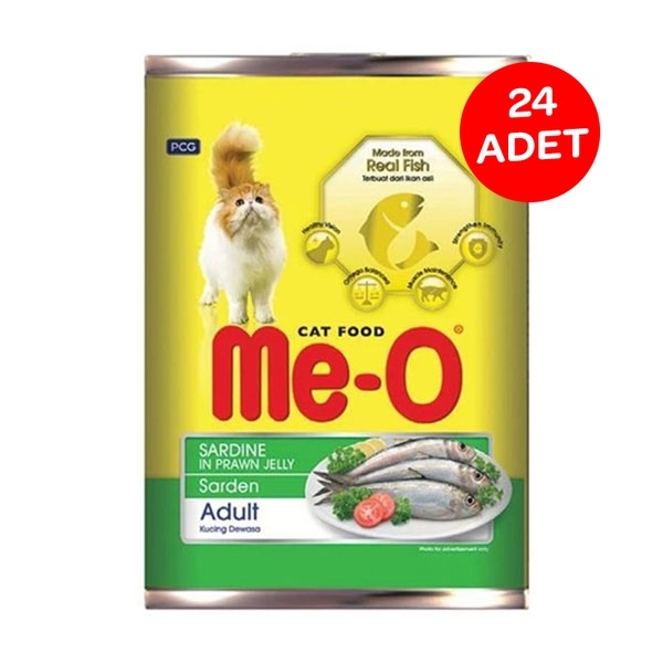 Me-O  Sardalya Karides Soslu Kedi Yaş Maması 400 Gr  X  24 Adet - 1