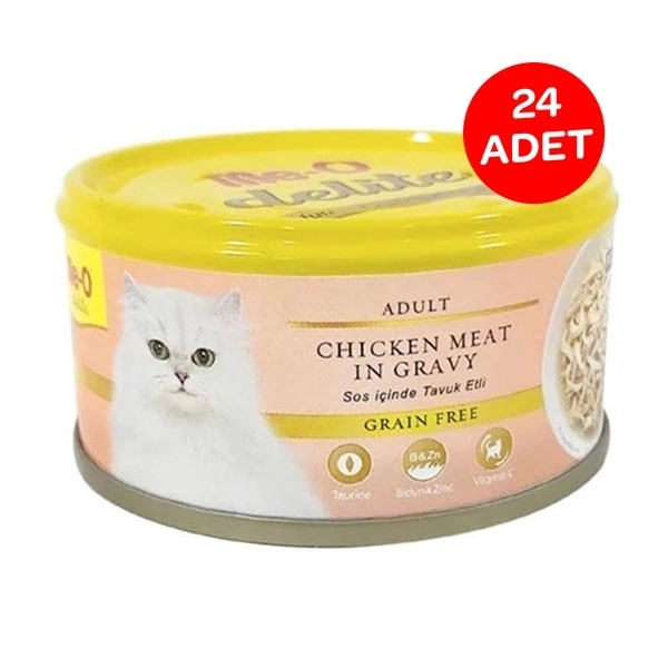 Me-O Sos İçinde Tavuklu Tahılsız Kedi Konservesi 80 GR x 24 Adet - 2