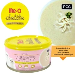 Me-O Tahılsız Kıyılmış Tavuklu ve Keçi Sütlü Yavru Kedi Konservesi 80 GR x 24 Adet - 3