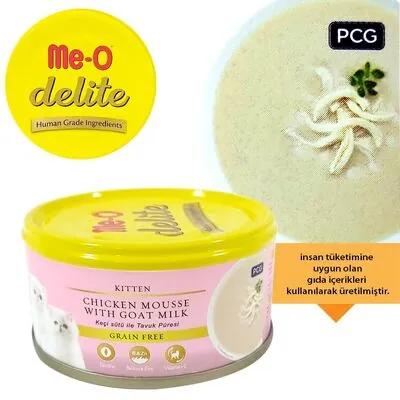 Me-O Tahılsız Kıyılmış Tavuklu ve Keçi Sütlü Yavru Kedi Konservesi 80 GR x 24 Adet - 3