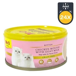 Me-O Tahılsız Kıyılmış Tavuklu ve Keçi Sütlü Yavru Kedi Konservesi 80 GR x 24 Adet