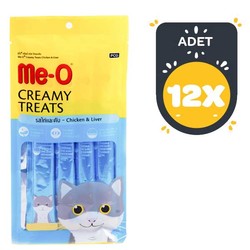 Me-O Tahılsız Tavuk ve Ciğerli Kremalı Kedi Ödülü 4 x 15 GR x 12 Adet
