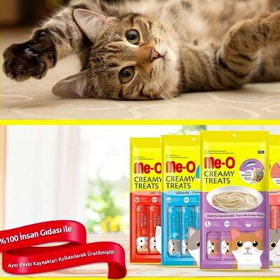 Me-O Tahılsız Tavuk ve Ciğerli Kremalı Kedi Ödülü 4*15 Gr - 3