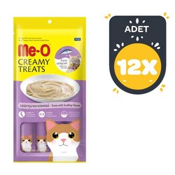 Me-O Tahılsız Ton Balığı Ve Deniz Tarağı Kremalı Kedi Ödülü 4 x 15 GR * 12 Adet